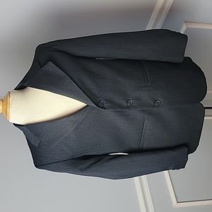 METRO CONCEPTS Black Gray Purple Pin Stripe Formal Two Piece‎ Classic Suit 14R